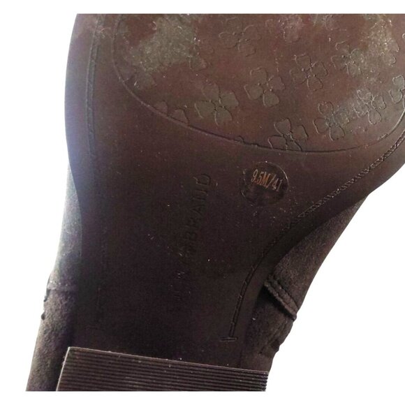 Lucky Brand Rupis Womens 9.5 Brown Suede Ankle Boot Studded Detailing/Block Heel - Picture 7 of 12